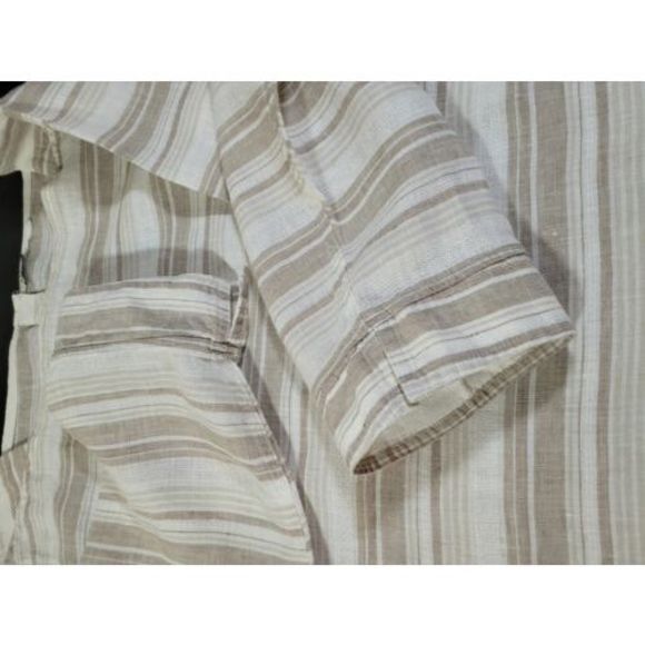 L.L.Bean Women's 3/4 Sleeves Striped Linen Tunic Top Size XL - Picture 7 of 10